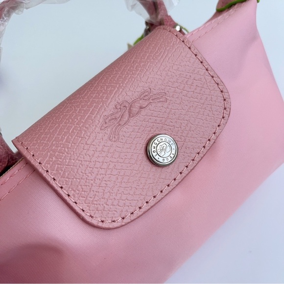 Longchamp Crossbody Bag in Pink with Green Details - Picture 7 of 9